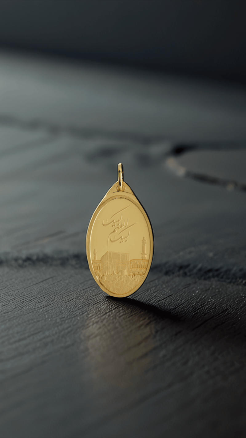 10 Grams Gold Pendant 24K – (KAABA) Design