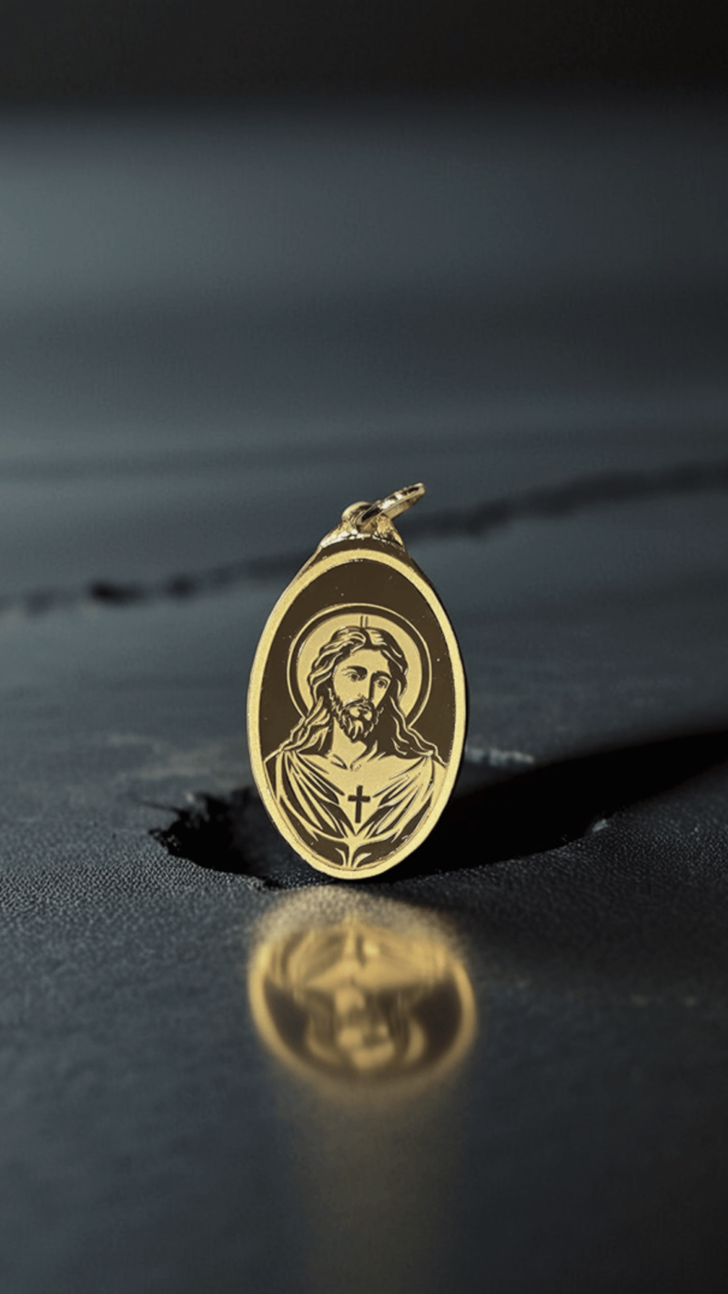 10 Grams Gold Pendant 24K – (JESUS) Design